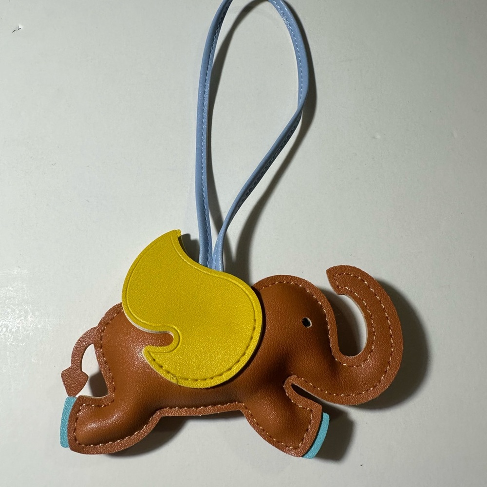 Flying Elephant Bag Charm or Cat Keychain